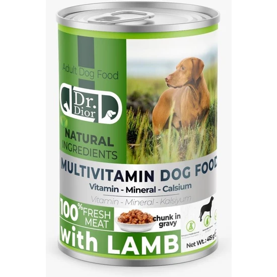 Dr.dior Kuzulu Yetişkin Köpek Konservesi 415 gr x 20 Adet